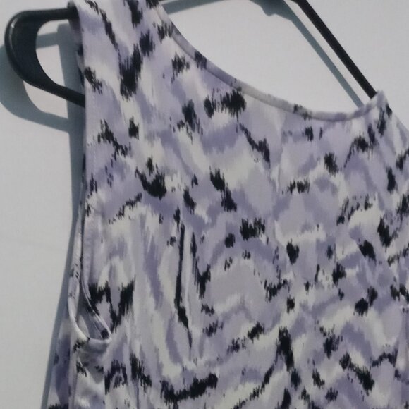 KASPER Women's Purple Print Stretch Sleeveless Blouse Size XS - Picture 7 of 8